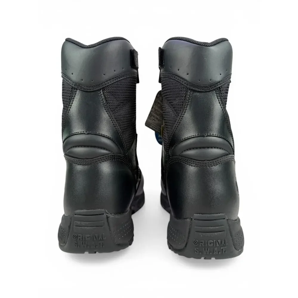 Original SWAT Metro‎ 9 Tactical Boot Mens 12 Comp Toe Black Leather Side Zip WP